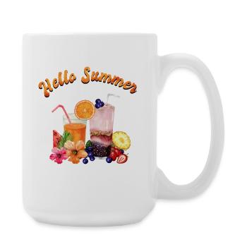 Hallo Sommer - Große Tasse 440 ml - Weiß - Rechts