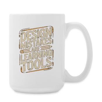 Designer Educator Design Mistakes Are Art Educator - Large Mug 440 ml - white - Right