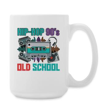 Cassette rétro oldschool des années 90 hip-hop - Grande tasse 440 ml - blanc - Droite