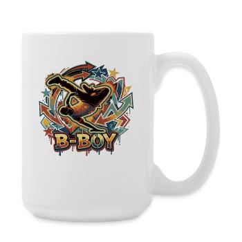 Breakdance B-Boy Streetstyle Graffiti - Große Tasse 440 ml - Weiß - Rechts