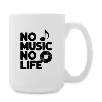 Keine Musik, kein Leben - Große Tasse 440 ml - Weiß - Rechts