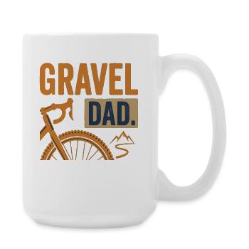 Gravel Dad Bike Mountain Bike Dad - Large Mug 440 ml - white - Right