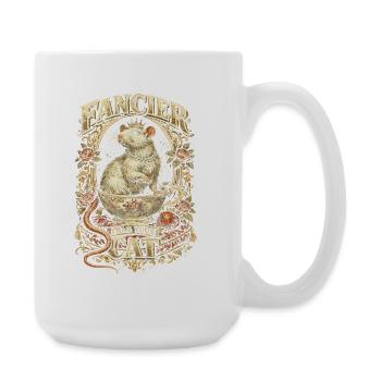 Rat de couleur Rat fantaisie Rat de la grande souris Rat domestique - Grande tasse 440 ml - blanc - Droite