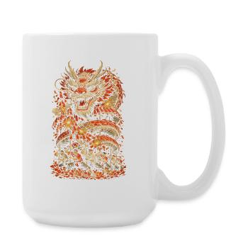 Danse du Dragon Feux d’artifice Danse du Dragon - Grande tasse 440 ml - blanc - Droite