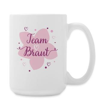 Hochzeit Team Braut Blütenzauber - Große Tasse 440 ml - Weiß - Rechts