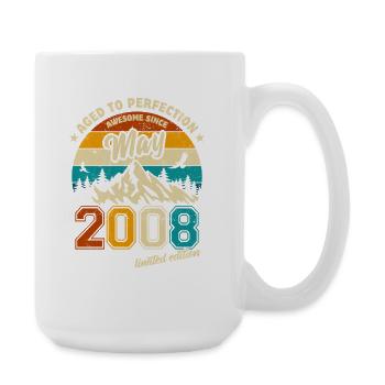 Awesome since May 2008 | Birthday | Gift - Large Mug 440 ml - white - Right