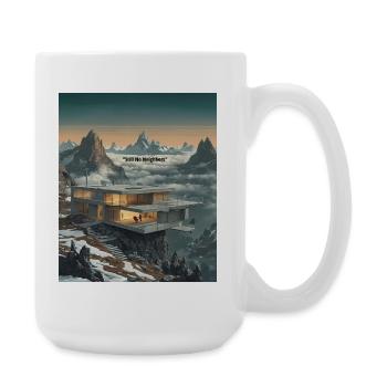 Immer noch keine Nachbarn Alpine Glass House - Große Tasse 440 ml - Weiß - Rechts