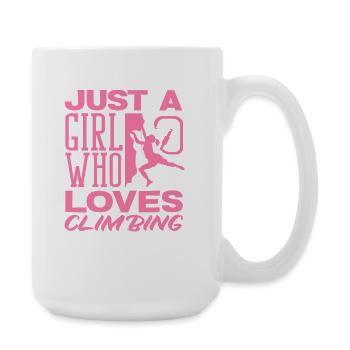 A Girl Who Loves Climbing Pink - Large Mug 440 ml - white - Right