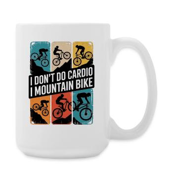 VTT, Descente, Action du cyclisme - Grande tasse 440 ml - blanc - Droite