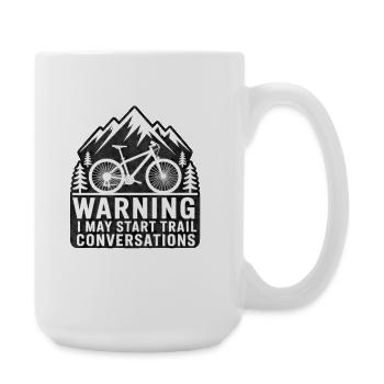 VTT, Descente, Action du cyclisme - Grande tasse 440 ml - blanc - Droite