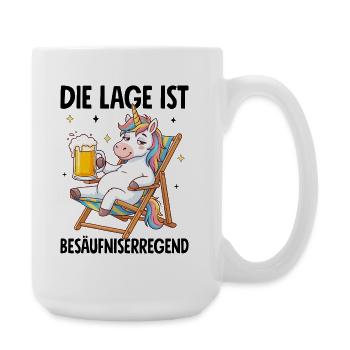 Die Lage Ist Besäufniserregend - Große Tasse 440 ml - Weiß - Rechts