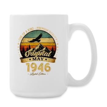Cadeau pour 80 ans Mari Original mai 1946 - Grande tasse 440 ml - blanc - Droite