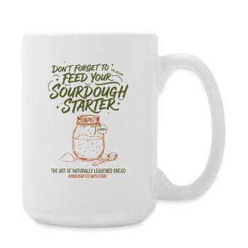 sourdough Starter Bread Baking Baker Era Local - Große Tasse 440 ml - Weiß - Rechts