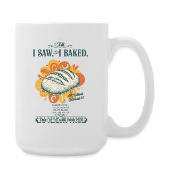 sourdough bread baking baker sourdough starter - Large Mug 440 ml - white - Right