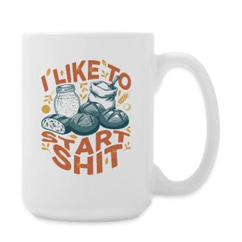 Sourdough Bread Baking I Like To Start Baker Era - Large Mug 440 ml - white - Right