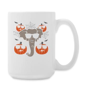 Safari Africa serengeti wildlife halloween elephant - Large Mug 440 ml - white - Right