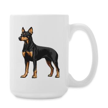 Dobermann - Große Tasse 440 ml - Weiß - Rechts