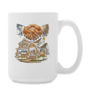 Immobilienmakler Makler - Große Tasse 440 ml - Weiß - Rechts