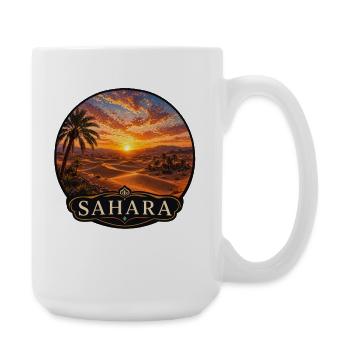 Vintage Sahara Desert Sand Dunes North Africa Vacation - Large Mug 440 ml - white - Right