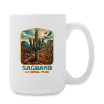 Parc national de Saguaro Découverte du désert au couchant de soleil - Grande tasse 440 ml - blanc - Droite