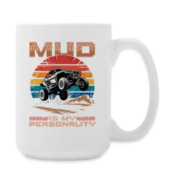 UTV Off Road 4 Wheeler Side by side - Large Mug 440 ml - white - Right