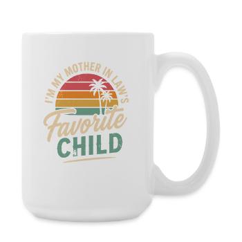 L’enfant préféré de la belle-mère - Grande tasse 440 ml - blanc - Droite