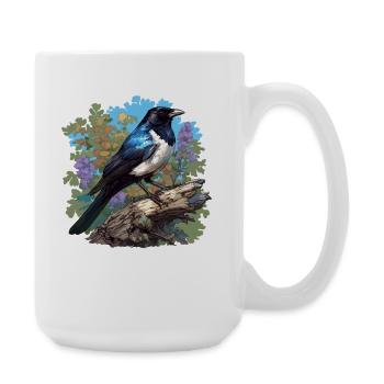 Magpies Magpie - Large Mug 440 ml - white - Right