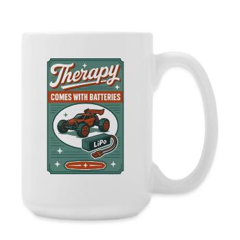 Therapie mit Akku | RC Auto LiPo - Große Tasse 440 ml - Weiß - Rechts