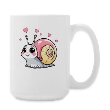 Escargot au cœur mignon - Grande tasse 440 ml - blanc - Droite
