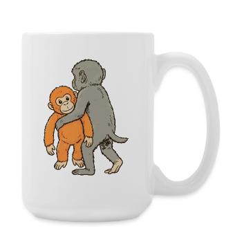 Baby Monkey Punch - Large Mug 440 ml - white - Right