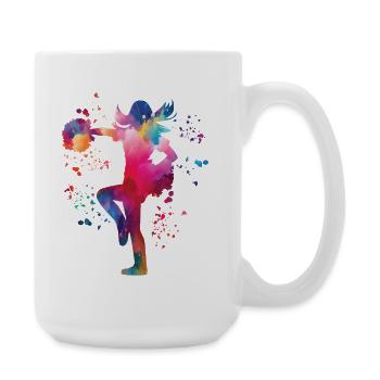 Cheerleader Cheer Mom Cheerleading - Große Tasse 440 ml - Weiß - Rechts
