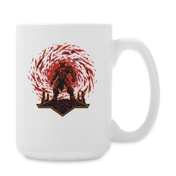 Devil Demon Mask Death Fantasy Satan Halloween - Large Mug 440 ml - white - Right