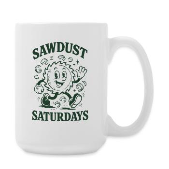 Sawdust on Saturdays | Woodwork DIY - Large Mug 440 ml - white - Right