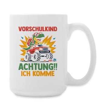 Kita Erste Klasse Dinosaurier Schüler Kindergarten - Große Tasse 440 ml - Weiß - Rechts