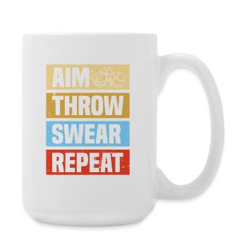 Aim throw swear Petanque Boule Boulespieler - Große Tasse 440 ml - Weiß - Rechts