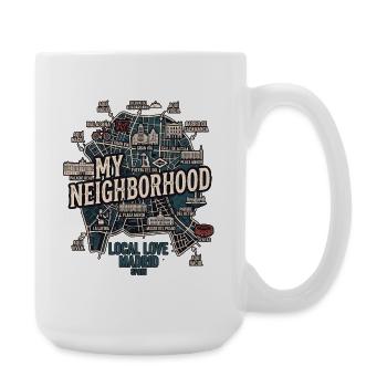 My Neighborhood Madrid - Große Tasse 440 ml - Weiß - Rechts