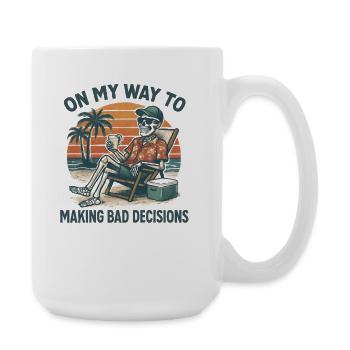 L’humour des fêtes en route vers de mauvaises décisions - Grande tasse 440 ml - blanc - Droite
