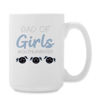 Papa des filles en infériorité numérique Papa Shirt - Grande tasse 440 ml - blanc - Droite
