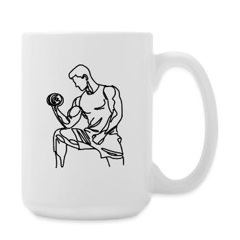 Fitness Sketch - Grande tasse 440 ml - blanc - Droite