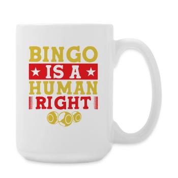 Bingo Game Is A Human Right Bingo - Large Mug 440 ml - white - Right