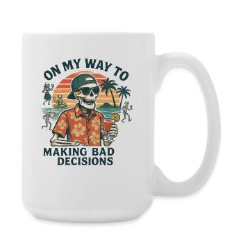 L’humour des fêtes en route vers de mauvaises décisions - Grande tasse 440 ml - blanc - Droite