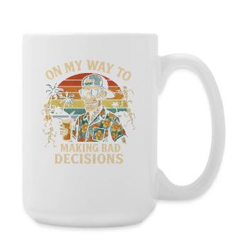 L’humour des fêtes en route vers de mauvaises décisions - Grande tasse 440 ml - blanc - Droite