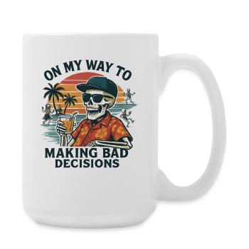 L’humour des fêtes en route vers de mauvaises décisions - Grande tasse 440 ml - blanc - Droite
