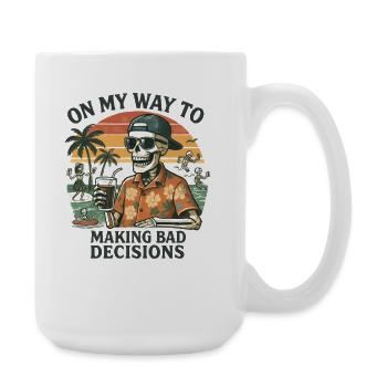 L’humour des fêtes en route vers de mauvaises décisions - Grande tasse 440 ml - blanc - Droite