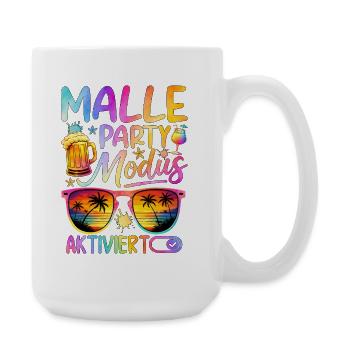 Malle Party Modus Aktiviert - Große Tasse 440 ml - Weiß - Rechts