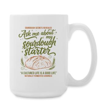 Sauerteigbrot-Backer-Bäcker-Ära - Große Tasse 440 ml - Weiß - Rechts