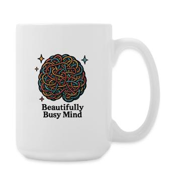 Colorful balls of thoughts - Large Mug 440 ml - white - Right