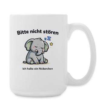 Bitte nicht stören, ich halte ein Nickerchen - Große Tasse 440 ml - Weiß - Rechts