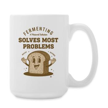 La fermentation au pain au levain résout la plupart des solutions - Grande tasse 440 ml - blanc - Droite