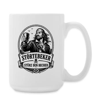 Stoertebeker Stürz den Becher Pirat Legende - Große Tasse 440 ml - Weiß - Rechts